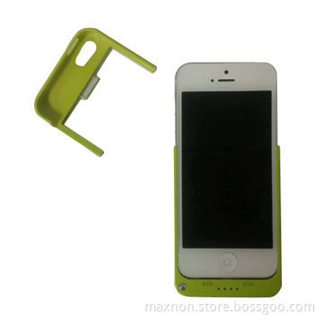 2,200mAh power bank case for iPhone 5, with kick stand, external battery power case
